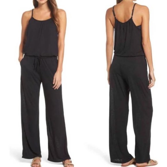 BECCA Pants - Becca Women's Black Sleeveless Breezy Basics Jumpsuit Size M NWT